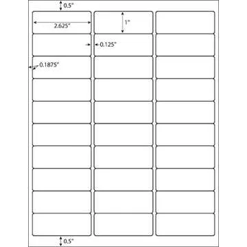 SJPACK 30-up Mailing Labels 3000 Stickers for Office and Home