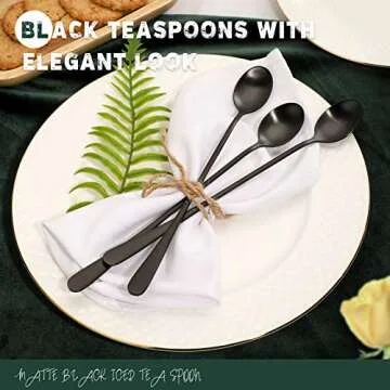 Hiware 9-Inch Long Handle Iced Tea Spoons Set of 4