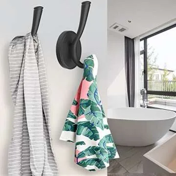 High-Quality TOFIIGREM Black Wall Hooks for Organizing