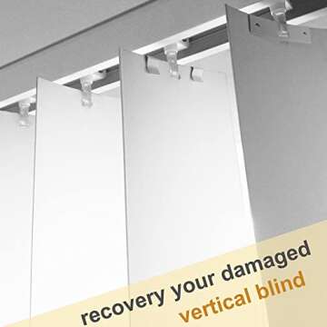 Vertical Blind Repair Vane Savers, Metal Vertical Blind Repair Tabs, Vertical Blind Repair Clips for...