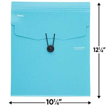 Five Star Expanding File Folder, 5-Pocket Vertical Expandable File Folder, Teal (72502)