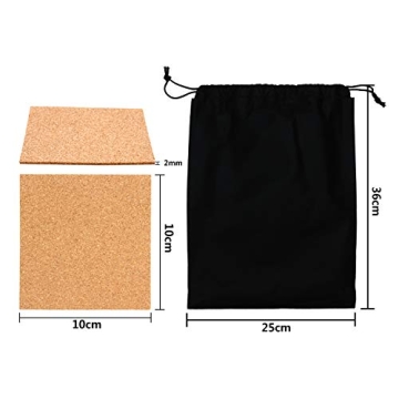 Resinta 80 Pack Self-Adhesive Cork Squares for Crafting