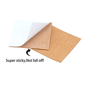 Resinta 80 Pack Self-Adhesive Cork Squares for Crafting