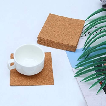 Resinta 80 Pack Self-Adhesive Cork Squares for Crafting