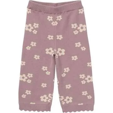 Modern Moments by Gerber Toddler Girls' Jacquard 2-Piece Sweater Set, Medium Lilac Cluster Jacquard, 3T