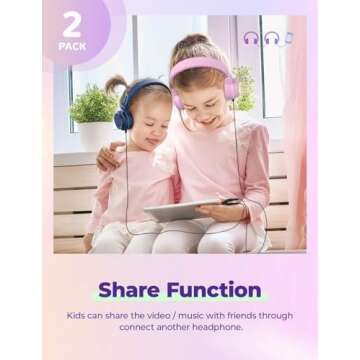 iClever Kids Bluetooth Headphones with LED Lights - 35H Playtime