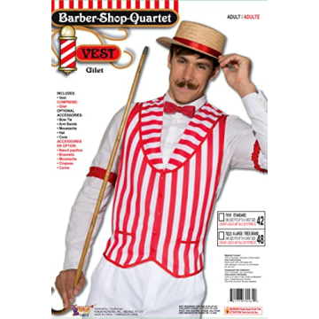 Rubies Men’s Barbershop Quartet Vest for Parties and Fun
