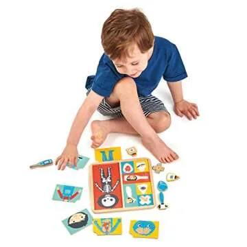 Tender Leaf Toys - Ouch Puzzle - Educational Body Parts Learning Double-Sided Puzzle with Storage Tray - Promotes Imaginary and Creative Roleplay, Helps to Create Health Awareness for Children 3+