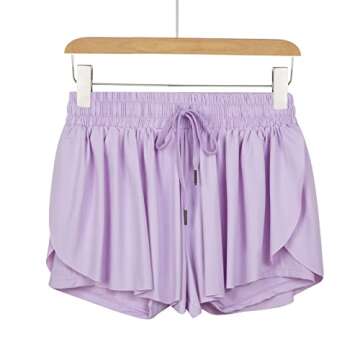 Flowy Athletic Shorts for Women Workout Running Gym Yoga Short Skirt Butterfly Skort with Pockets Cu...