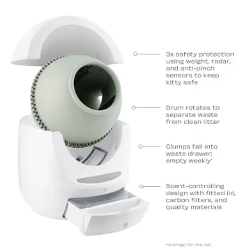 Casa Leo Loo Too Self-Cleaning Litter Box for Cats