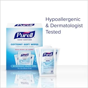 PURELL Cottony Soft Hand Sanitizing Wipes 24 Pack of 4