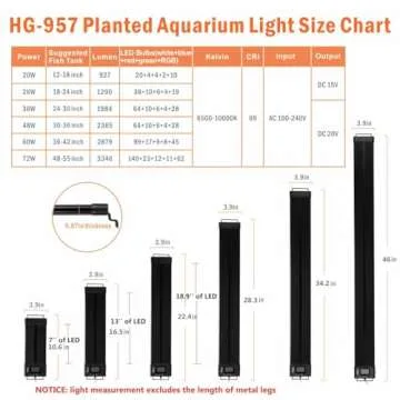 Best hygger 957 Auto On Off Aquarium Light for Freshwater