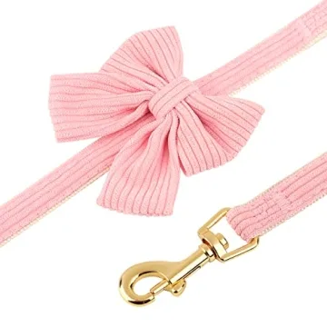 Didog Cute Small Dog Harness Collar & Leash Set Pink