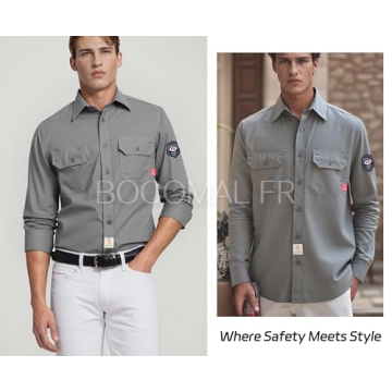 BOCOMAL Flame Resistant Lightweight Summer Welding Shirt