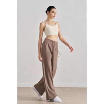 altiland Women's Full Zip Workout Running Yoga Scuba Jackets and Pants Set 2 Pieces Casual Outfit (Mocha Brown,S)