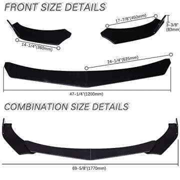 Upgrade to Universal Front Bumper Lip Chin Spoiler for All Cars