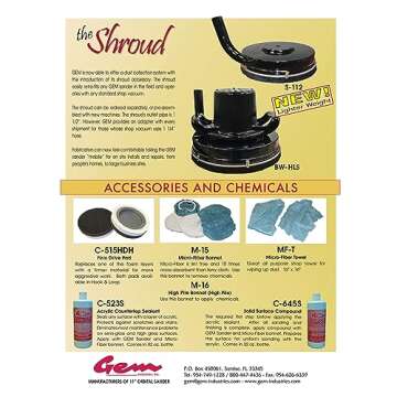 Gem 11" Electric Orbital Sander with Dust Shroud