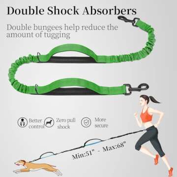 Hands Free Dog Leash with Pouch and Dual Handles