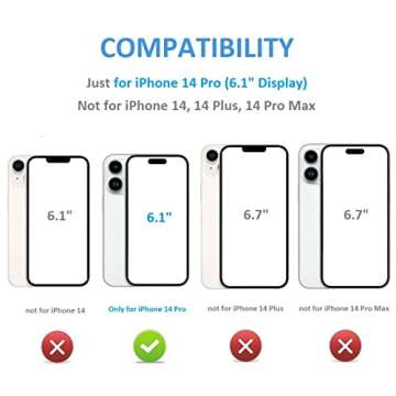 ONETOP Compatible with iPhone 14 Pro Wallet Case with Card Holder, PU Leather Kickstand Card Slots C...