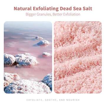 Natural Grapefruit Exfoliating Body Scrub - Shooting Organic Dead Sea Salt Anti Aging Acne Wrinkles Cellulite Remover Exfoliator Moisturizing Vitamin E Vitamin C Coconut Oil Scrubs for Women Men 10 oz