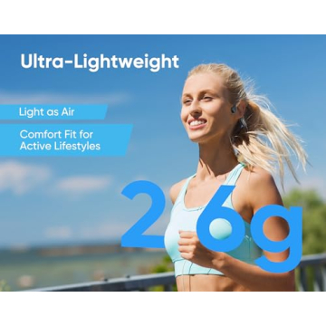 Nanajorwa Bone Conduction Headphones - Bluetooth 6.0 Wireless Sport Earphones