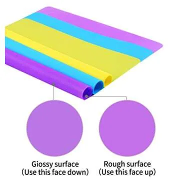 3 Pack Silicone mat Large Silicone Sheets for Crafts, Liquid, Resin Jewelry Casting Molds Mat, Silicone Placemat 15.7” x 11.8” (Blue& Purple & Yellow)