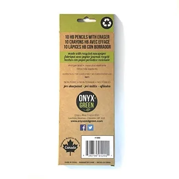 Eco-Friendly Newspaper Pencils from Onyx+ Green, Pack of 10