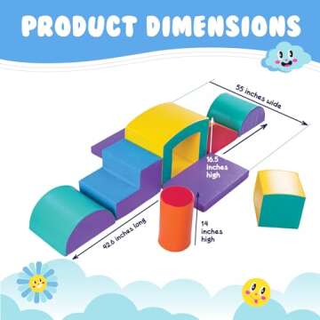 New Bounce Toddler Climbing Toys - Soft Play Set for Kids - Foam Climbing Blocks - Safe Soft Gym Equipment - Great for All Ages