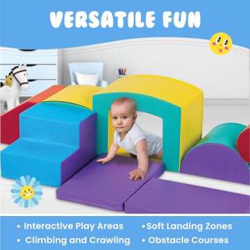 New Bounce Toddler Climbing Toys - Soft Play Set for Kids - Foam Climbing Blocks - Safe Soft Gym Equipment - Great for All Ages