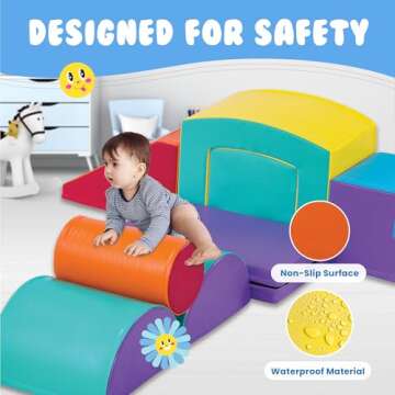 New Bounce Toddler Climbing Toys - Soft Play Set for Kids - Foam Climbing Blocks - Safe Soft Gym Equipment - Great for All Ages
