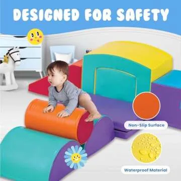 New Bounce Toddler Climbing Toys - Soft Play Set for Kids - Foam Climbing Blocks - Safe Soft Gym Equipment - Great for All Ages