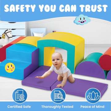 New Bounce Toddler Climbing Toys - Soft Play Set for Kids - Foam Climbing Blocks - Safe Soft Gym Equipment - Great for All Ages