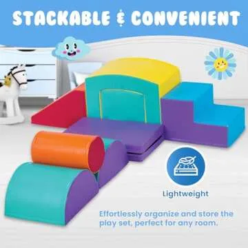 New Bounce Toddler Climbing Toys - Soft Play Set for Kids - Foam Climbing Blocks - Safe Soft Gym Equipment - Great for All Ages