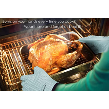 KITCHEN PERFECTION Silicone Smoker Oven Gloves for Safe Cooking