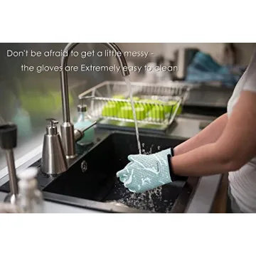 KITCHEN PERFECTION Silicone Smoker Oven Gloves for Safe Cooking
