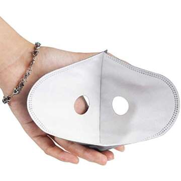 30 Pcs Activated Carbon Face Filters Anti Dust Replacements Parts for Most Sport Bicycle Cycling Mask Filters with 8 Exhaust Breathing Valves Replacement