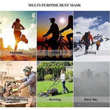 30 Pcs Activated Carbon Face Filters Anti Dust Replacements Parts for Most Sport Bicycle Cycling Mask Filters with 8 Exhaust Breathing Valves Replacement