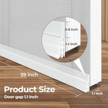 Door Draft Stopper Weather Stripping: Ohuhu Under Door Bottom Seal Strip Sweep Blocker Gap Filler Fl...