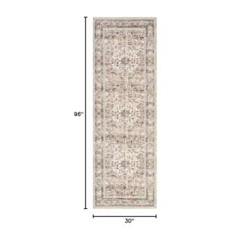 nuLOOM 2' x 8' Splashguard Machine Washable Area Rug with Waterproof Spill Proof Surface, Non Slip B...