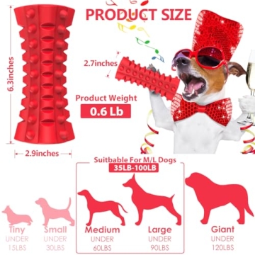 VANFINE Indestructible Squeaky Toy for Large Dogs