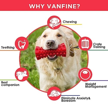 VANFINE Indestructible Squeaky Toy for Large Dogs