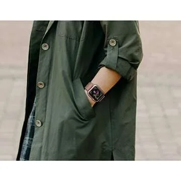 jwacct Bands, Adjustable Magnetic Stainless Steel Bracelet Mesh Strap Sport Loop, Pink Gold