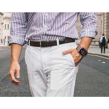 jwacct Bands, Adjustable Magnetic Stainless Steel Bracelet Mesh Strap Sport Loop, Pink Gold