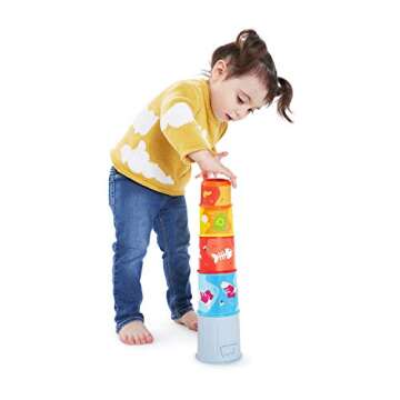 Bright Starts Sesame Street Oscar the Grouch’s Stacking Cans Stackable Cups, Ages 3-12 months