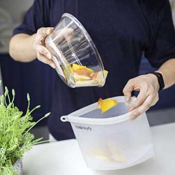 Eco-Friendly Reusable Silicone Food Storage Bags 10-Pack