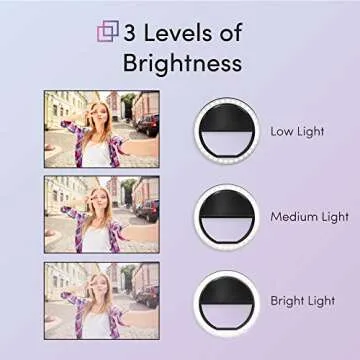 TALK WORKS Selfie Ring Light for iPhone and Android Phones