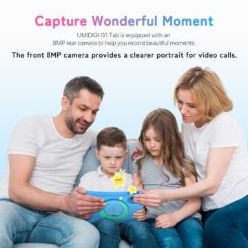 UMIDIGI Kids Tablet, G1 Tab Android 13 Tablet PC, 10.1" Tablet for Kids, 8G+64G up to 1TB, WiFi 6, 8MP+8MP Dual Camera, Quad-Core, 6000mAh, BT5.0, TÜV Eye Bluelight Tablet Android, Parental Control