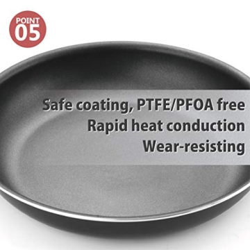 Abizoe Non-Stick Cookware Set Removable Handles 12-Piece