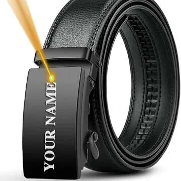 Personalized Men's Leather Belt - Custom Fit