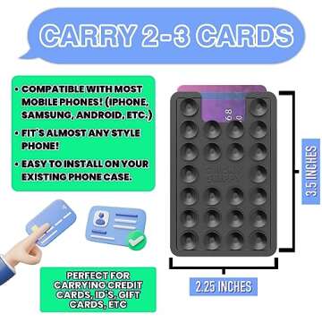 StickyGrippy Suction Phone Wallet for iPhone & Android